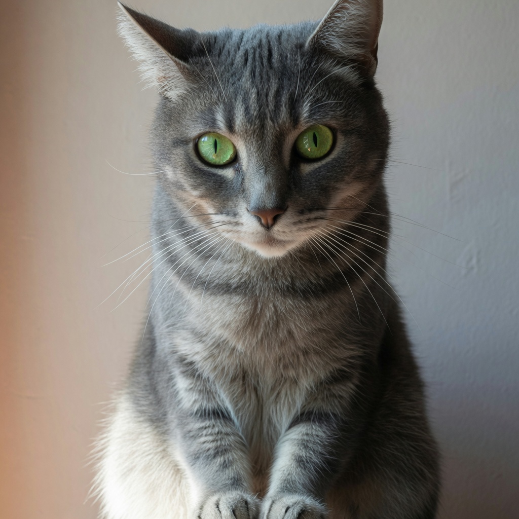 Illustrative cat photo facing the camera.